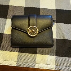 Michael Kors Black Wallet with Gold Accent